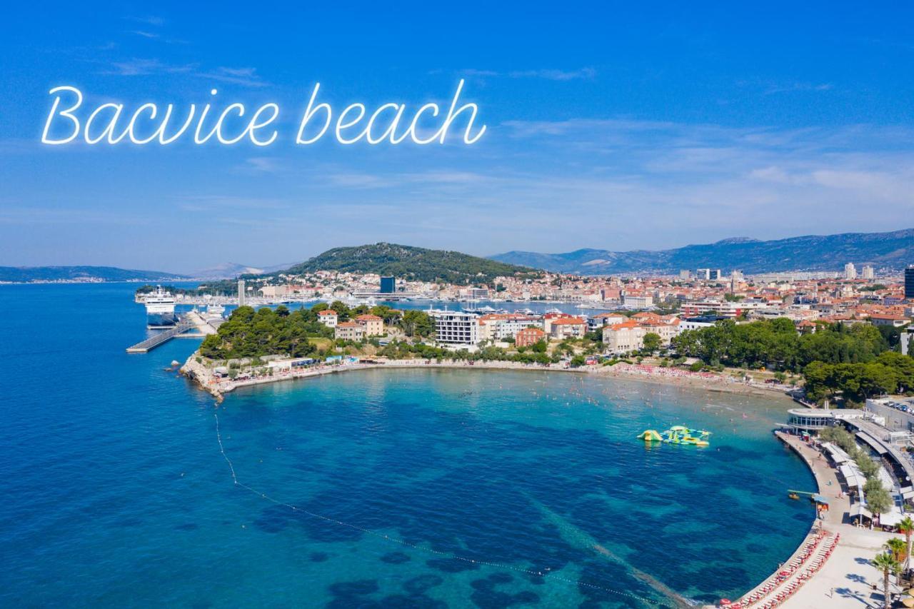Mini Palais - Beachfront, 5 Min Center, Terrace Split Exterior foto