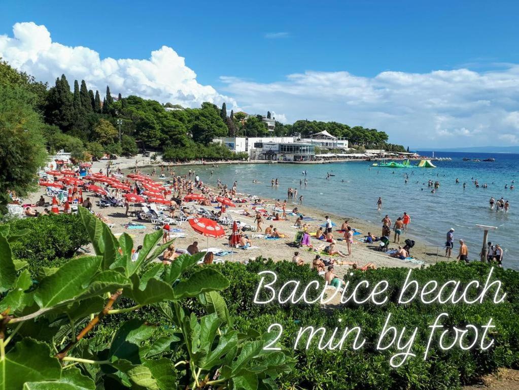 Mini Palais - Beachfront, 5 Min Center, Terrace Split Exterior foto