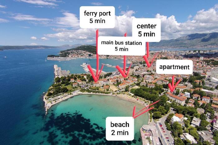 Mini Palais - Beachfront, 5 Min Center, Terrace Split Exterior foto